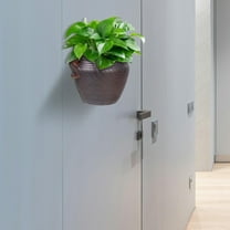 Raindrops Vintage Ceramic Hanging Flower Pot for Wall Decor Dark Brown Small Planter 2.5 Inches