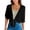 Black, variant on Womens Short Sleeve Shrug Sheer Mesh Bolero Tie Front Lightweight Cropped Cardigan,White,Women's S-XXXL