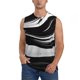 thumbnail image 1 of Balery Abstract Black White Swirls Camisetas sin mangas para hombre, absorbe la humedad y protege contra el mal olor.-XX-Large, 1 of 7