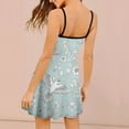 thumbnail image 2 of Birds Floral Pattern Print Summer Dresses For Women A-line Dress Sleeveless Dress, 2 of 6
