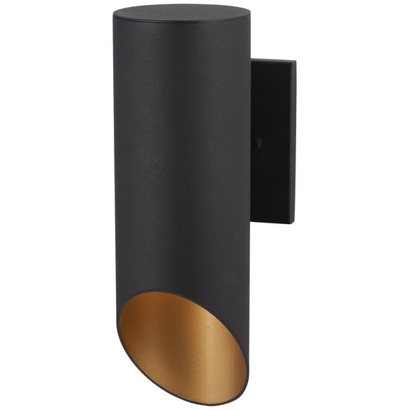 Minka-Lavery Pineview 1-Light Outdoor Wall Light in Coal with Gold