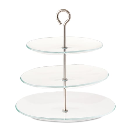12.87″ X 13″ GLASS 3-TIER DESSERT STAND, BY WAY TO CELEBRATE