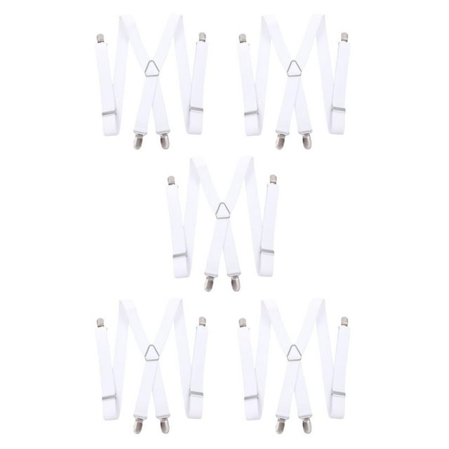 Sonducket Tirantes para pantalones, correa con 4 pinzas, pantalones elásticos informales, abrazadera para cinturón, Clip para negocios de Type4 NO4