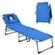 thumbnail image 1 of Costway Tumbona Ajustable Plegable Silla Reclinable de Playa con Cojines para Acostarse Boca Abajo/Arriba y Cavidad Facial Azul, 1 of 9