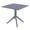 Dark Gray, variant on Compamia Sky 32" Square Patio Bistro Table in Black