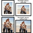thumbnail image 5 of 16x20 Picture Frame Set of 2 - Black - 12x16 with Mat or 16x20 Without Mat - Gallery Style Wall Frames, 5 of 7