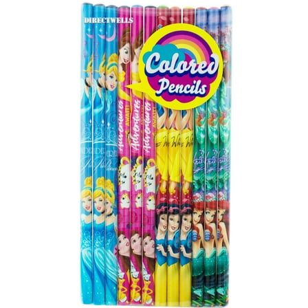 Disney Princess 12 Colored Pencils Pack