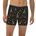 thumbnail image 2 of Salouo Paris Romantic Pattern Men's Boxer Briefs, Soft & Breathable Underwear Elastic Waistband Briefs for Men,1-Pack, 2 of 7