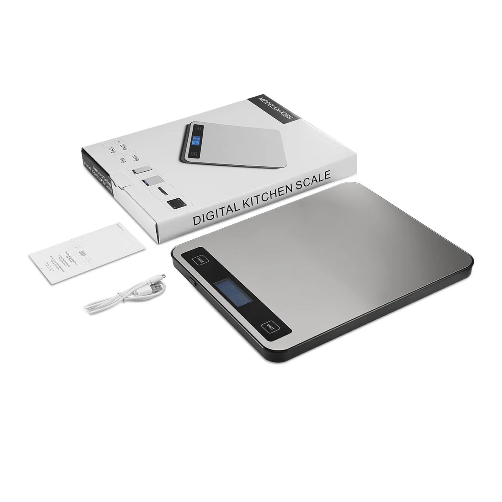 20Kg/1g Digital Kitchen Scale USB Powered Balance Multifunction Food Scale for Baking Cooking Household Weigh Electronic Scale ,Simple Operation