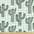 thumbnail image 2 of Ambesonne Black and White Fabric by the Yard Upholstery, Outline Cactus Art, 1 Yard, Black and White, 2 of 5