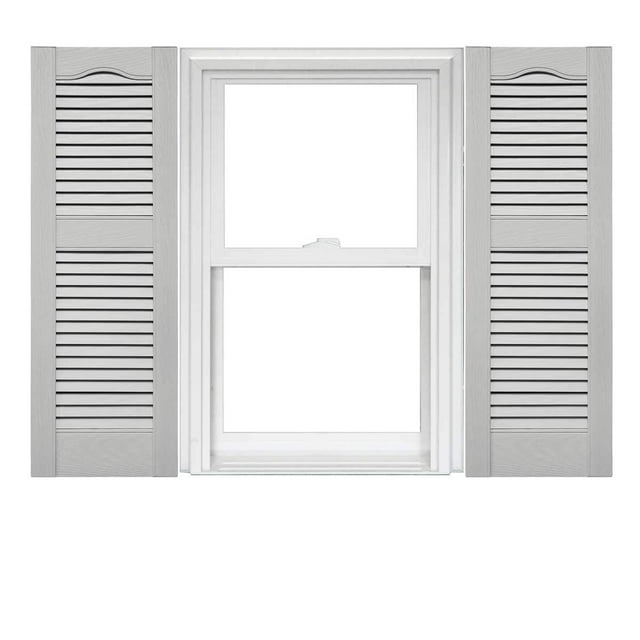 Mid America Open Louver Vinyl Shutters (1 Pair) - 14.5 x 39 030 Paintable