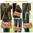 thumbnail image 4 of FORMRS Womens Shoulder Bag with Chain Strap Clutch Purse Cute Tote Handbag, Purple Abstract Floral, 4 of 7