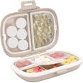 thumbnail image 1 of Pastillero Semanal, Pastilleros Para Medicamentos Para 7 Días, Pastilleros De Plástico, Diseño A Prueba De Humedad, Compartimentos Extraíbles, Para Pastillas, Vitaminas, Accesorios (Beige), 1 of 5