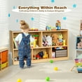 thumbnail image 5 of Gymax Kids 2-Shelf Wood Bookcase Organizer 5-Cube Storage Cabinet Natural, 5 of 10