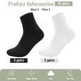thumbnail image 2 of VEGCOO Cotton Mid-Calf Crew Socks 10 Pairs for Casual Athletic Daily Wear, 2 of 7