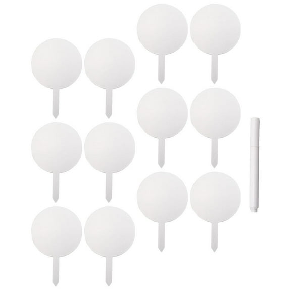 HINTRMENT Plant Tags Acrylic White For Plant Lovers 12Pcs 3In X 4.7In