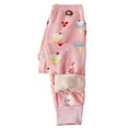 thumbnail image 2 of piuwrlz Girls Boys Winter Thick Velvet Pants for Kids Long Plush Cotton Sweatpants Pink Size 3 Years, 2 of 3