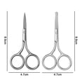 thumbnail image 2 of Hair Scissors, Grooming Eyebrows, Nose, Facial Hairs & Beard Trimming ( Round / Point (2 pack)）, 2 of 5