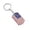 Red, variant on American Flag Letter Keychain, Patriotic Enamel Metal Key Ring for Car Backpack, USA Gifts