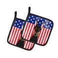 thumbnail image 1 of ""Caroline'S Treasures Par De Agarraderas Para Ollas Con Bandera Estadounidense Y Doberman Bb2175Pthd 7.5Hx7.5W Multicolor"", 1 of 1
