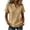 02#Khaki, variant on Women's Linen Short Sleeve V Neck Button Tunic Blouse
