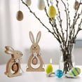 thumbnail image 5 of Desktop Decor,2Pcs Easter Decorations For The Home Farmhouse Rustic Wooden Bunny With Egg Easter Tiered Tray Decor Happy Spring Decoration For Indoor Home Easter Tabletop Decoration Easter, 5 of 9
