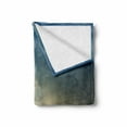 thumbnail image 2 of Yellow and Blue Soft Flannel Fleece Throw Blanket, Sky with Sun Rays Dusk Clouds Mystic Summer Air Tranquil Landscape, Cozy Plush for Indoor and Outdoor Use, 50" x 70", Slate Blue Sepia, by Ambesonne, 2 of 6