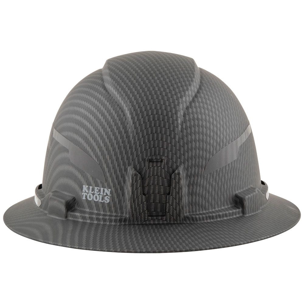 Klein Tools 60346 Premium KARBN Pattern Class E, Non-Vented, Full Brim Hard Hat with Rechargeable Lamp