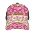 thumbnail image 3 of Lsque Flowers Printed Trucker Hat - Baseball Cap for Men Women - Breathable Mesh Side, Adjustable Fit - for Casual Wear, 3 of 7