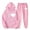 Pink, variant on VBTAPA Sweatsuits for Women Set 2 Piece Jogging Outfit Fashion Heartbeat Print Hoodie Sweatshirt Jogger Sweatpants Casual Tracksuit Y2K Streetwear Black XXL