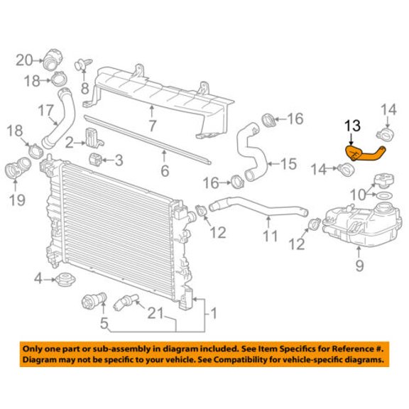 Chevrolet GM OEM 12-18 Sonic 1.4L-L4 Radiator-Breather Tube 95478757
