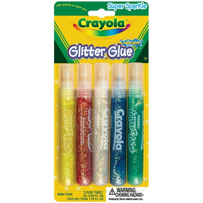 Crayola Washable Glitter Glue Pens Sparkle 5/Pkg
