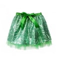 thumbnail image 3 of Ulitacool Girl Winter Dress Knee Length Tutu Skirts Dance Party Sequin Skirt Ballet Skirts Comfortable Playsuit Green 7-11 Years, 3 of 5