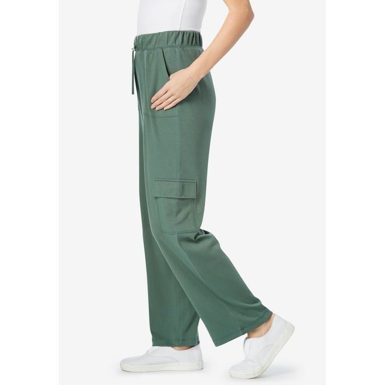 Woman Within Women's Plus Size Pull-On Knit Cargo Pant Pant