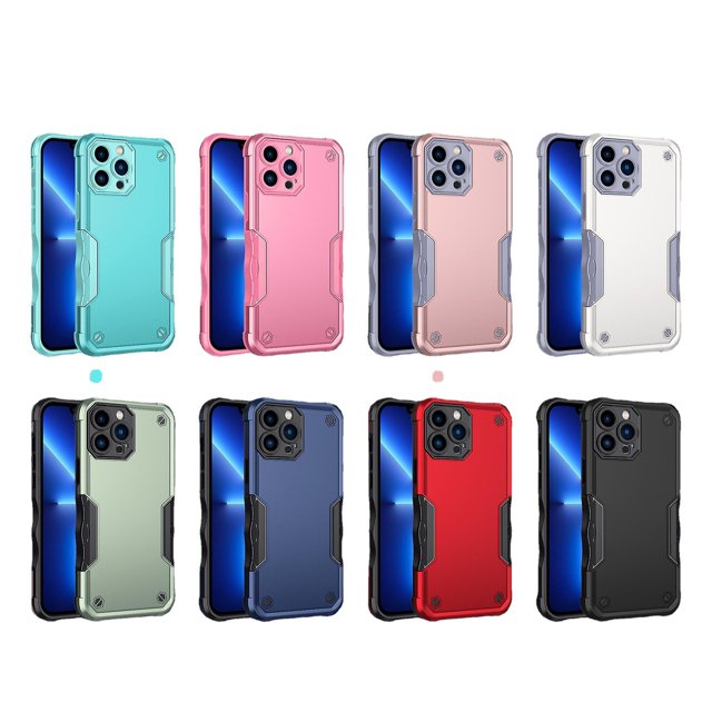 Tal Descuento Compatible con Iphone 14 Funda, Resistente Militar Doble Capa Parachoques Híbrido A Prueba De Golpes Protección De Trabajo Pesado Suave Tpu Carcasa De PC Dura Para Iph