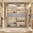 thumbnail image 5 of Homieasy 2-Pack 10-Tier Shoe Cabinet Set with 4 Drawers, 65cm Width Freestanding Organizer – for Entryway, Bedroom, Living Room,Gray, 5 of 9