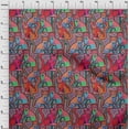 thumbnail image 4 of oneOone Cotton Cambric Light Red Fabric Abstracts Quilting Supplies Print Sewing Fabric By The Yard 42 Inch Wide, 4 of 5