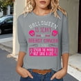 thumbnail image 2 of Fgnfyis T-Shirts pour Femmes, T-Shirt Graphique Élégant de Sensibilisation au Cancer pour un Usage Quotidien Décontracté, Haut à Col Rond Confortable avec Imprimé Inspirant pour le Printemps et l'Été, Hauts pour Femmes Gris TG, 2 of 4