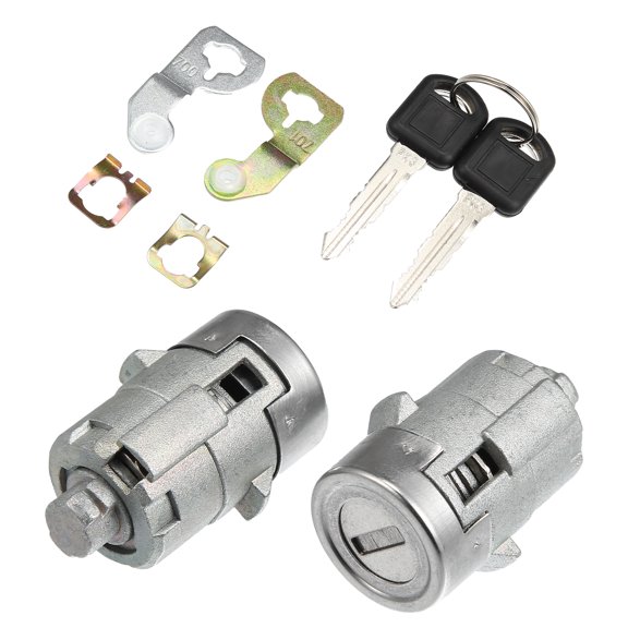 Unique Bargains 1 Pair Door Lock Cylinder Set w/ 2 Key for GMC Sierra 1500 2500 3500 Yukon for Chevy Silverado 15298924