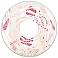 thumbnail image 2 of Designart 'roses pattern' Modern Round Wall Mirror - Whirl, 2 of 3