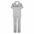 thumbnail image 6 of Tnhcen Women's 2 Piece Pajama Set Short Sleeve Top Pants Lounge Sets Summer Ladies Pjs Homewear Sets S-2XL, 6 of 6
