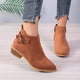 thumbnail image 4 of Teissuly Women’s Lace Up Flat Base Ankle Boots Comfortable Suede Hidden Flat Base Booties Teissuly WER202311210275, 4 of 5