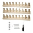 thumbnail image 1 of yuksok Wooden Knitting Loom Easy Assembly DIY Blanket Maker for Beginners & Experts 3 Section, 1 of 9
