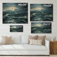 thumbnail image 4 of Designart 'Morning Glow Through The Ocean Waves' Nautical & Coastal Print on Natural Pine Wood, 4 of 5