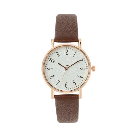Resicozy Womens Vintage Watch, Dainty Leather Strap Quartz Watch Soft Adjustable Leather Strap Wristwatch Water Resistance and Lightweight for Daily Wear Coffee