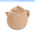 thumbnail image 2 of 1PC Solid Wood Tableware Toy No Paint Tea Pot Toy Simulated Kitchen Cooking Tea Kettle Toy Mini Tea Pot Toy Funny Play H, 2 of 7