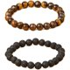 thumbnail image 1 of Pulsera de piedras preciosas semipreciosas naturales, 2 uds., 8mm, piedra Natural elástica, cristales curativos para Yoga, conjunto de pulsera y brazalete, 1 of 5