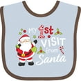 thumbnail image 3 of Inktastic My First Visit from Santa Boys or Girls Baby Bib, 3 of 4