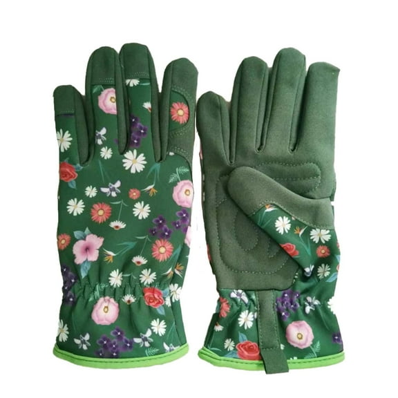 MOQIN Rose Pruning Gloves for Men & Women, Leather Garden Gloves Thorn Proof, Resistant Work Gloves Outdoor Protective Working Gloves for Weeding