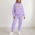 thumbnail image 2 of Women's Valentine's Day 2 Piece Sweatsuit - Funny Bow Graphic Hoodie & Jogger Pants Athletic Trackset, 2 of 4